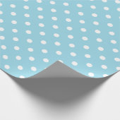 Blaue Tupfen Geschenkpapier (Ecke)