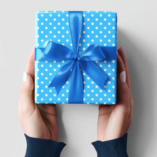 Blaue Tupfen Geschenkpapier
