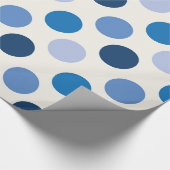 Blaue Tupfen Geschenkpapier (Ecke)