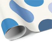 Blaue Tupfen Geschenkpapier (Rolleneckpunkt)