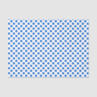 Blaue Tupfen mit kundengerechtem Hintergrund Seidenpapier