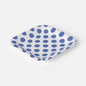 Blaue Tupfen Pappteller (Gewinkelt)