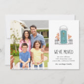 Blaue Tür | Ankündigung zum Umschalten von Fotos (Vorderseite)