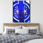 Blaue Tür Leinwanddruck (Insitu (Schlafzimmer))