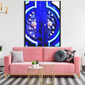 Blaue Tür Leinwanddruck (Insitu (Wohnzimmer))