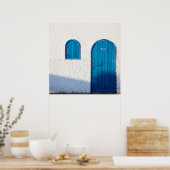 "BLAUE TÜR, MAROKKO", REISEFOTOGRAFIE POSTER (Küche)