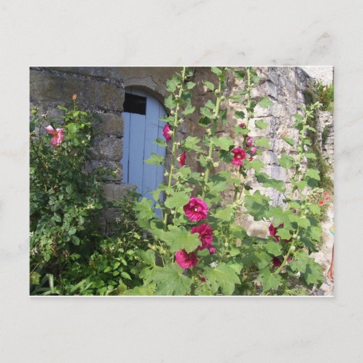 Blaue Tür Provence-Postkarte Postkarte (Vorderseite)