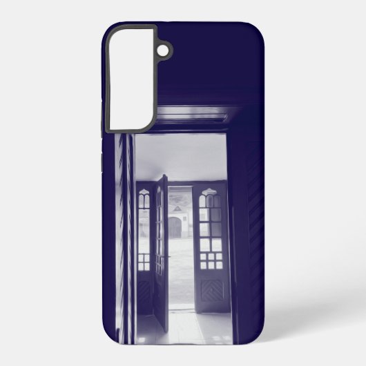 Blaue Türen Samsung Galaxy Hülle (Rückseite)