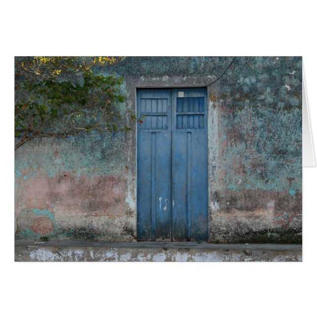 blaue Türkarte (Vorderseite (Horizontal))