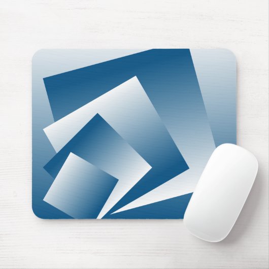 Blaue Türkis Geometrie Mousepad (Mit Mouse)