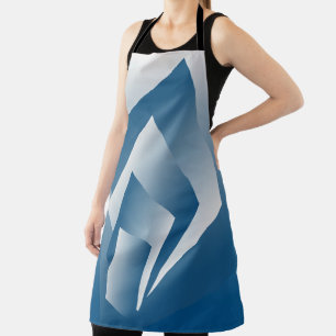 Blaue Türkis Geometrie Schürze