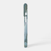 Blaue Türkis-Marmor-Design iPhone 16 Hülle (Linke Seite)
