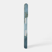 Blaue Türkis-Marmor-Design iPhone 16 Hülle (Rechte Seite)