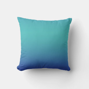 Blaue Türkis Ombre Modern Kissen