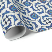 Blaue türkische Fliesen Geschenkpapier (Rolleneckpunkt)