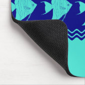 Blaue Türkische Küste Angelfish Streifen Mousepad (Ecke)