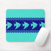 Blaue Türkische Küste Angelfish Streifen Mousepad (Mit Mouse)