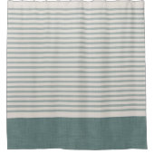 Blaue türkische Streifen | Bauernhof Badezimmer Ei Duschvorhang (Vorderseite)