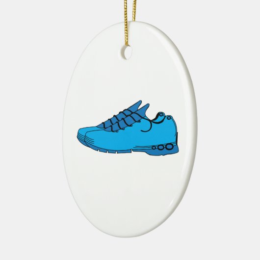 Blaue Turnschuhe Keramikornament (Links)