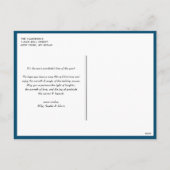 Blaue Typografie Frohe Weihnachten Drei Foto (Rückseite)