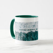 Blaue Typografie Tasse (Vorderseite Links)
