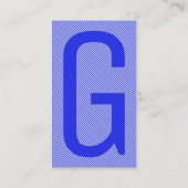 Blaue Typografie Visitenkarte (Rückseite)
