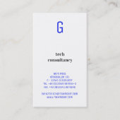 Blaue Typografie Visitenkarte (Vorderseite)