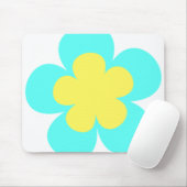 Blaue u. gelbe Blume Mousepad (Mit Mouse)