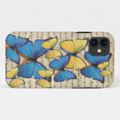 Blaue u. gelbe butterrflies Case-Mate iPhone hülle (Rückseite (Horizontal))