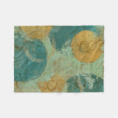Blaue u. gelbe Kreise Fleecedecke (Vorderseite (Horizontal))