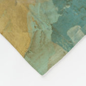 Blaue u. gelbe Kreise Fleecedecke (Ecke)