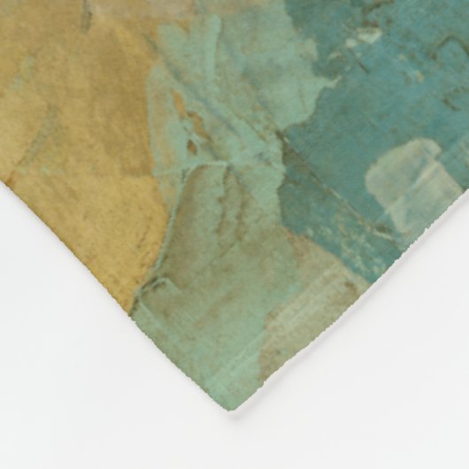 Blaue u. gelbe Kreise Fleecedecke (Ecke)