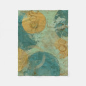 Blaue u. gelbe Kreise Fleecedecke (Vorderseite)