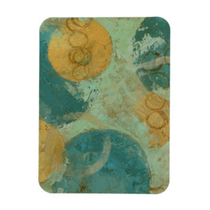 Blaue u. gelbe Kreise Magnet