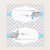 Blaue u. graue Platzkarten der Visitenkarten (Außenseite Aufgefaltet)