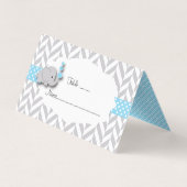 Blaue u. graue Platzkarten der Visitenkarten (Rückseite)