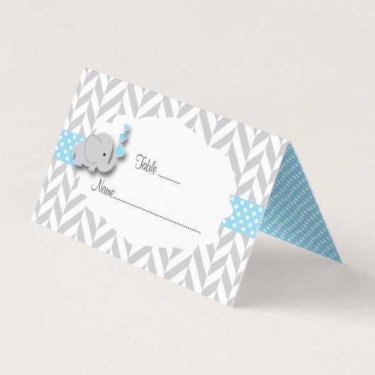 Blaue u. graue Platzkarten der Visitenkarten (Rückseite)