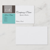 Blaue u. graue schicke Visitenkarte (Vorne/Hinten)