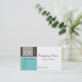 Blaue u. graue schicke Visitenkarte (Stehend Vorderseite)