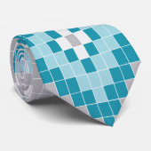 Blaue u. graue Stammes- aztekische Muster-Krawatte Krawatte (Gerollt)