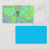 BLAUE U. GRÜNE BLUMEN-POWER-GESCHÄFTS-KARTEN VISITENKARTE (Vorne/Hinten)