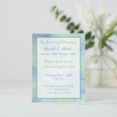 Blaue u. grüne Gedenkveranstaltung des Einladung (Stehend Vorderseite)