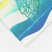 Blaue u. grüne Meeresschildkröte Fleecedecke (Ecke)