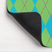 Blaue u. grüne Raute Mousepad (Ecke)