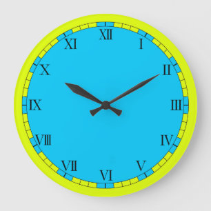 Blaue u. grüne Wanduhr