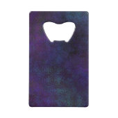 Blaue u. lila abstrakte, Grungy Digital-Kunst Kreditkartenflaschenöffner (Rückseite)