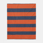 Blaue u. orange Streifen und Diagonaldecke Fleecedecke (Vorderseite)