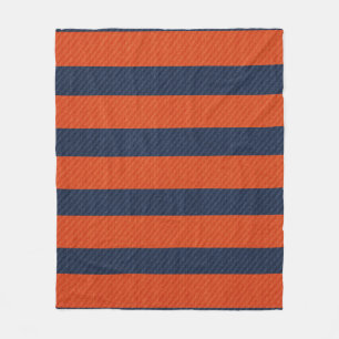 Blaue u. orange Streifen und Diagonaldecke Fleecedecke