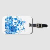 Blaue u. weiße China-blauer Weide-Entwurf Gepäckanhänger (Vorderseite (Horizontal))