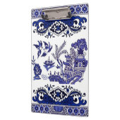 Blaue u. weiße China-blauer Weide-Entwurf Klemmbrett (Links)